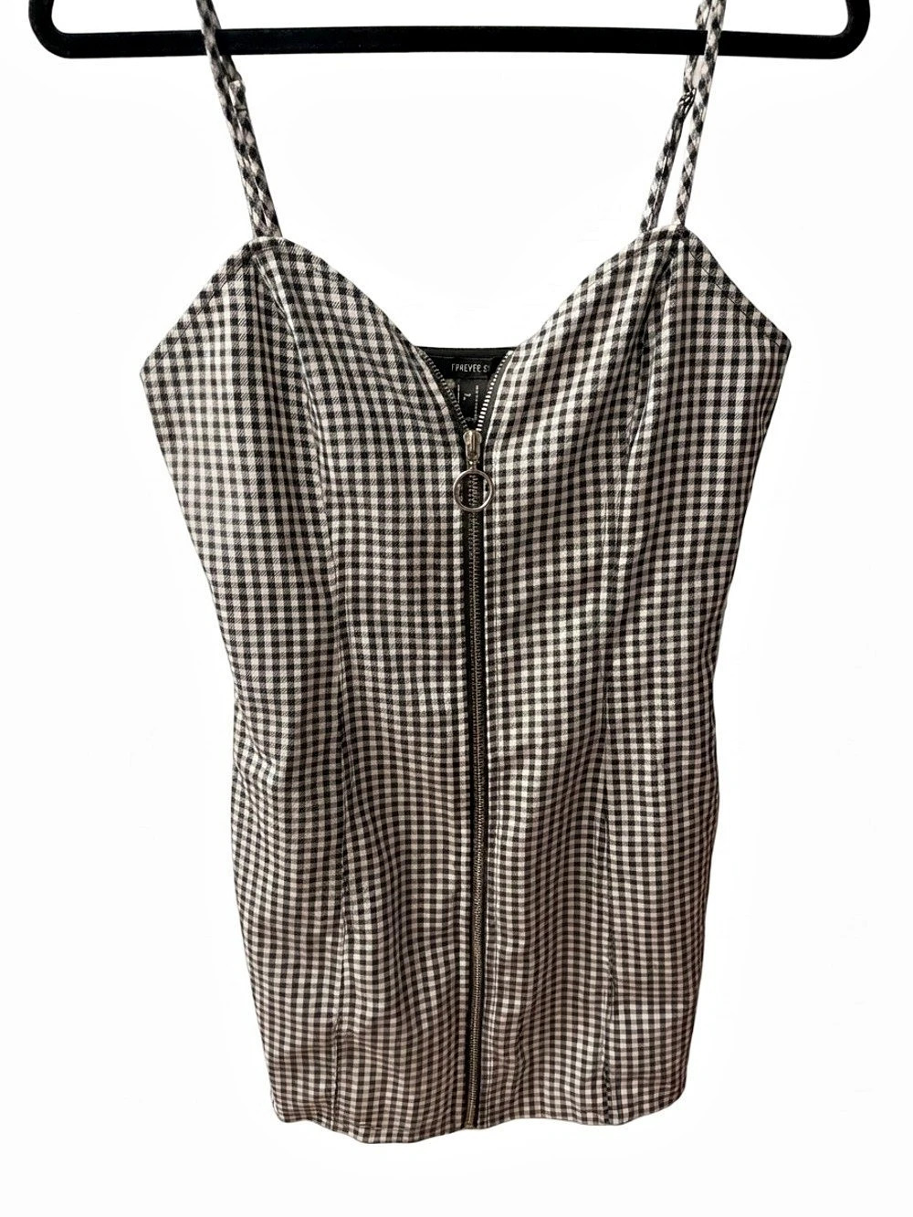 Forever 21 Gingham Zip Camisole/ Like New